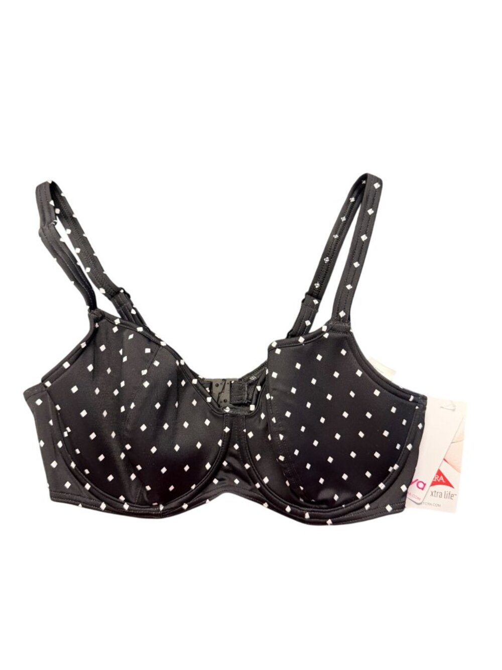 NWT Freya Jewel Cove Underwire Bikini Top 34DD Black White Polka Dot Swim